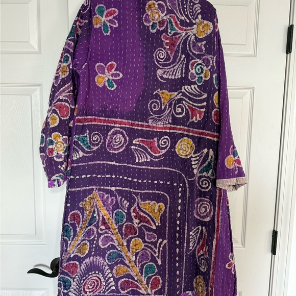 Floral Purple and Gray Kimono - Picture 5 of 10